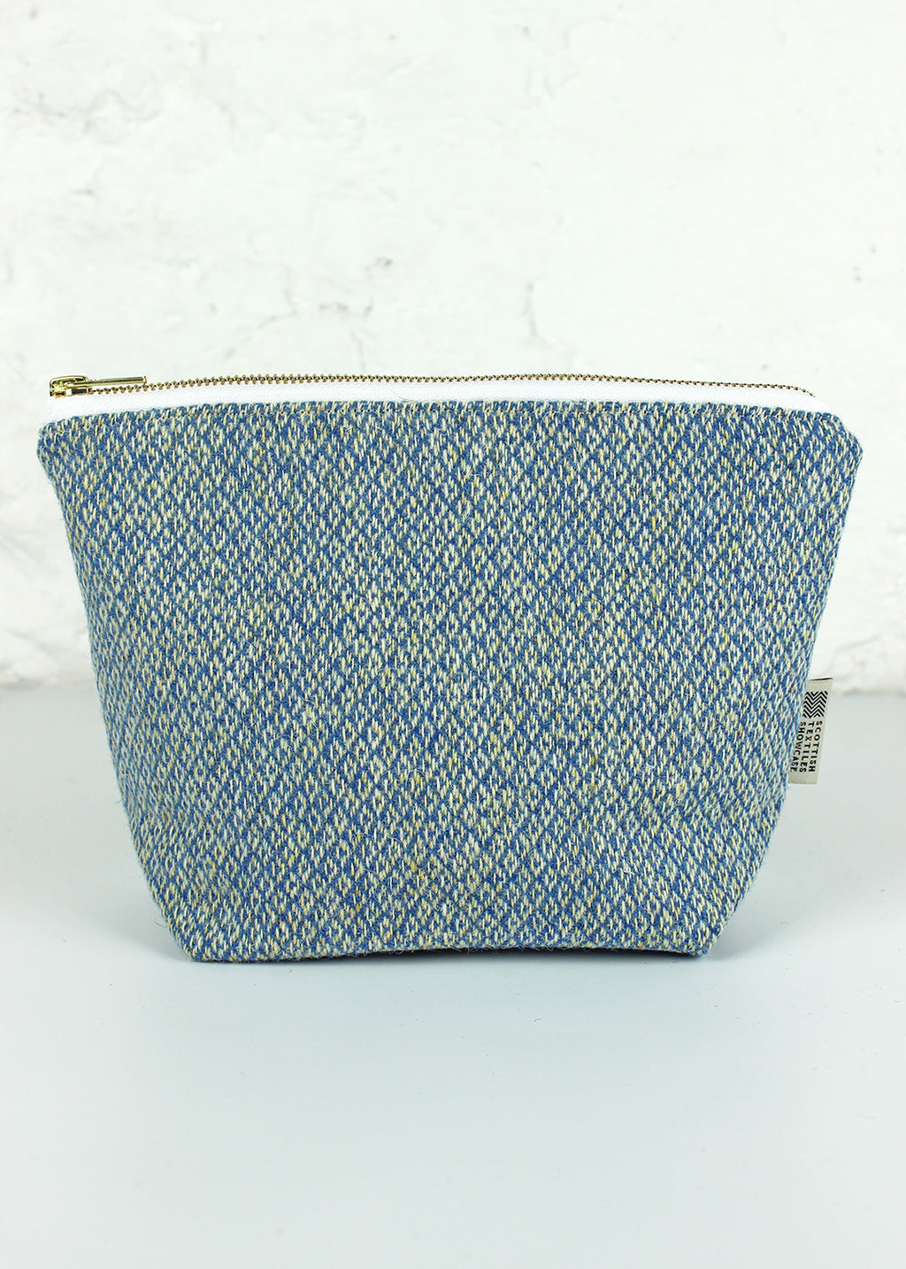 Blue Diamond Harris Tweed Zip Bag Large