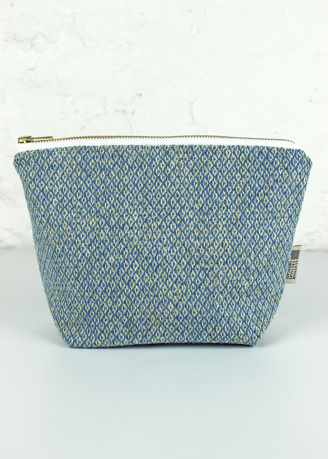 Blue Diamond Harris Tweed Zip Bag Large