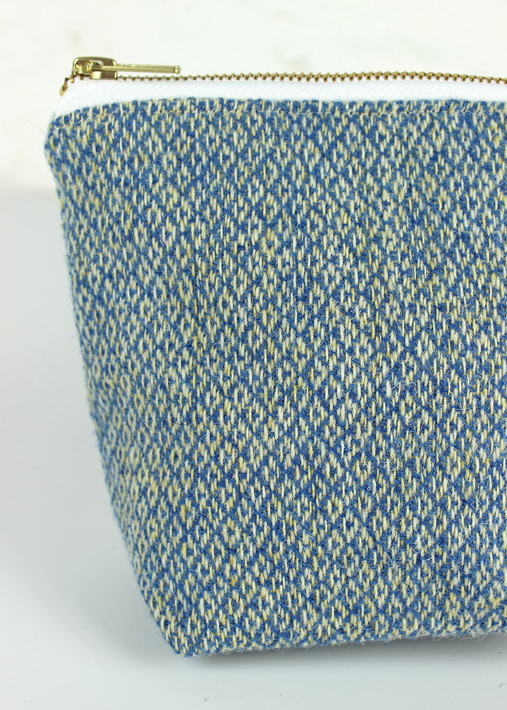Blue Diamond Harris Tweed Zip Bag Small