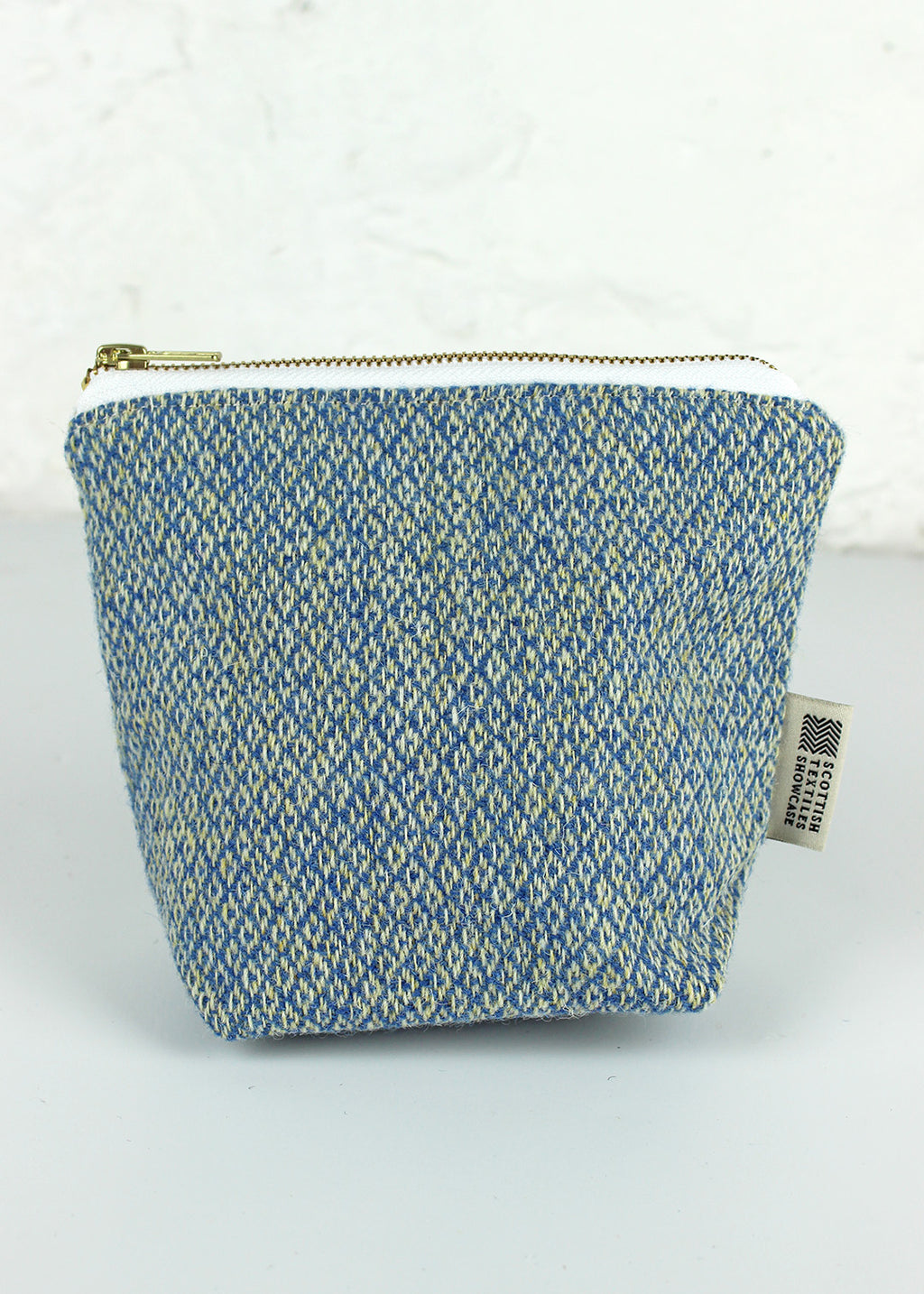 Blue Diamond Harris Tweed Zip Bag Small