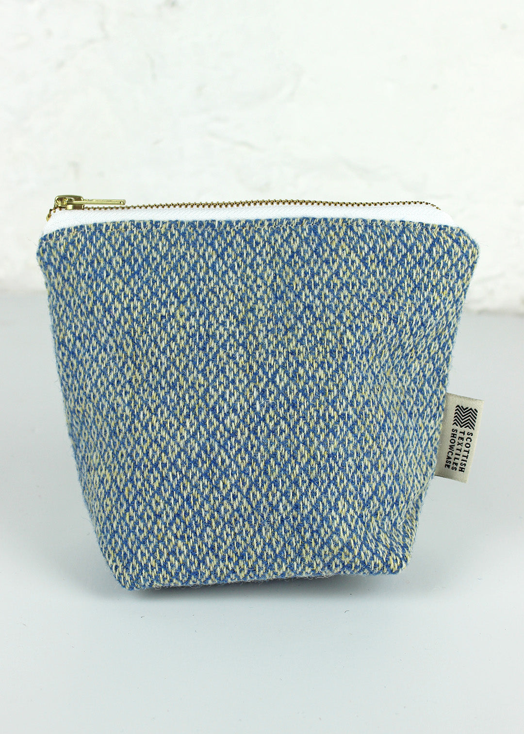 Blue Diamond Harris Tweed Zip Bag Small