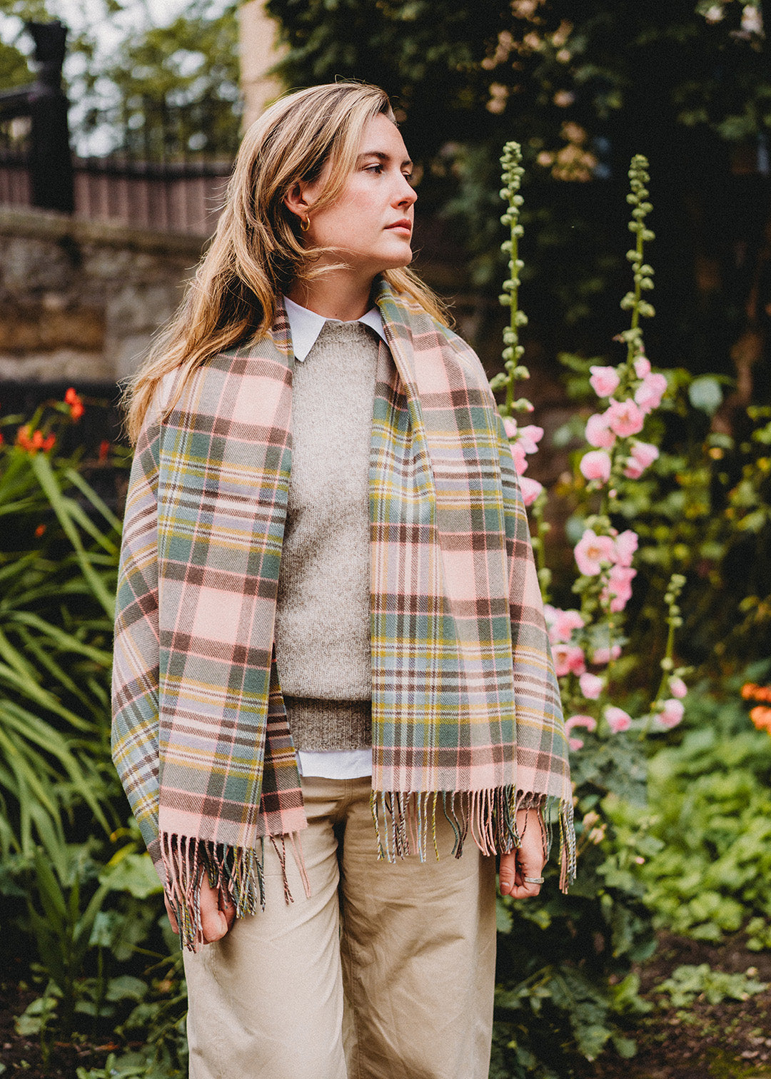 Tartan Blanket Stole Dundee Rose