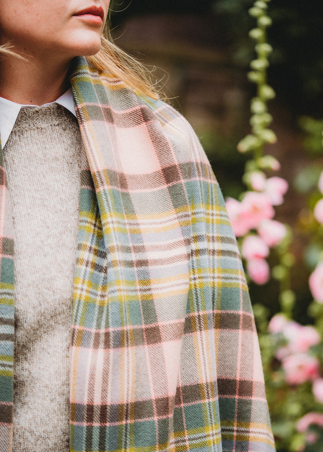 Tartan Blanket Stole Dundee Rose