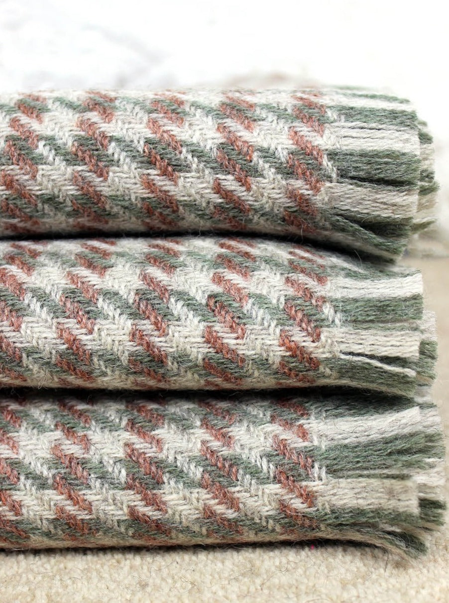 British Wool Blanket Meadow Houndstooth