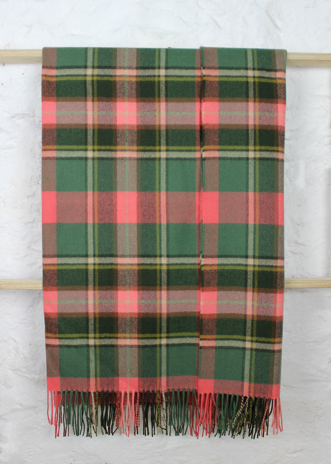 Lambswool tartan throw Bruce of Kinnaird Antique. Scottish Textiles Showcase.