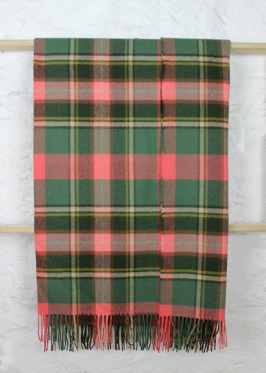 Lambswool tartan throw Bruce of Kinnaird Antique. Scottish Textiles Showcase.