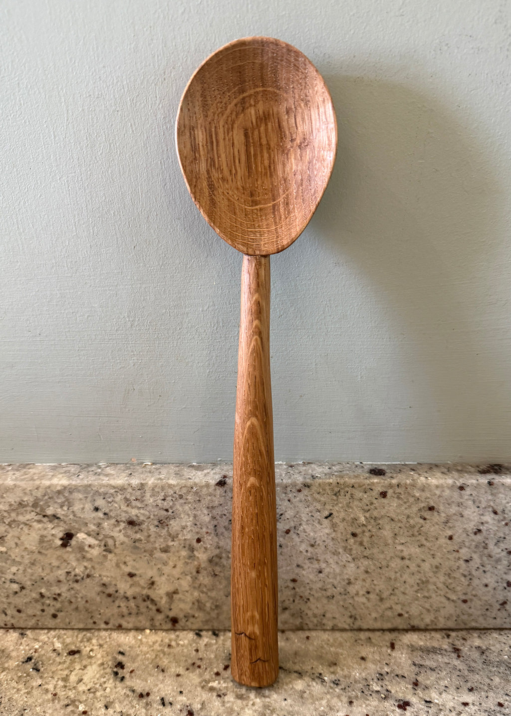 Porridge spoon hand carved in Fife. Scottish Textiles Showcase