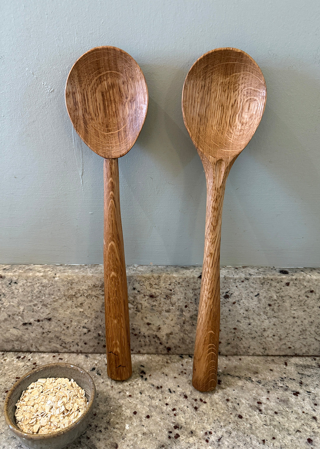 Porridge spoons hand carved in Fife. Scottish Textiles Showcase