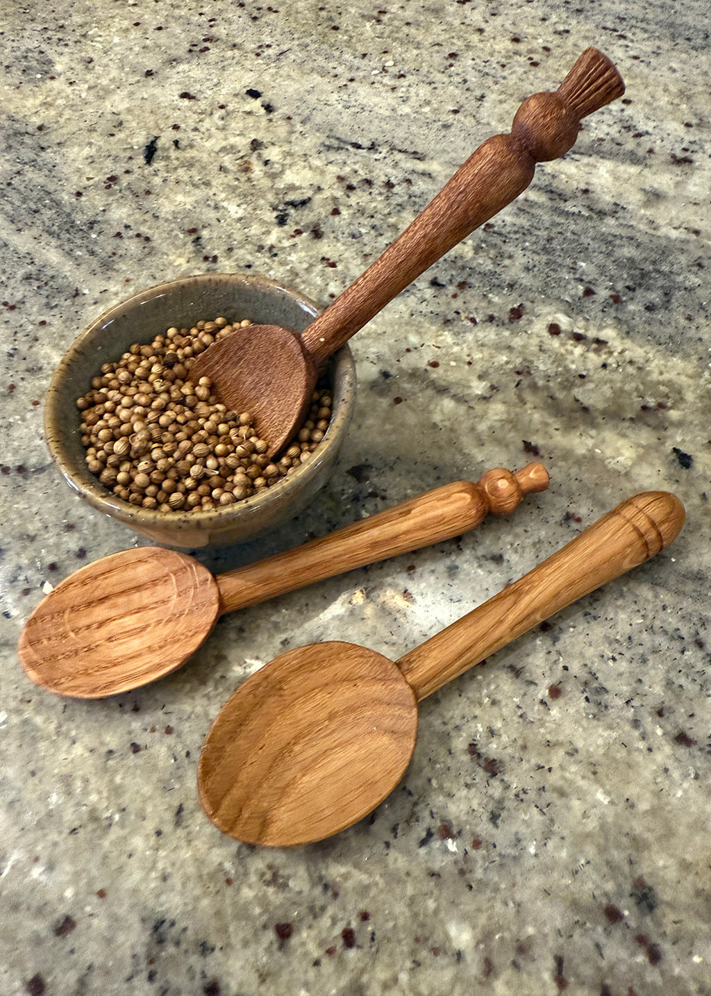  Spice spoons hand carved in Fife. Scottish Textiles Showcase