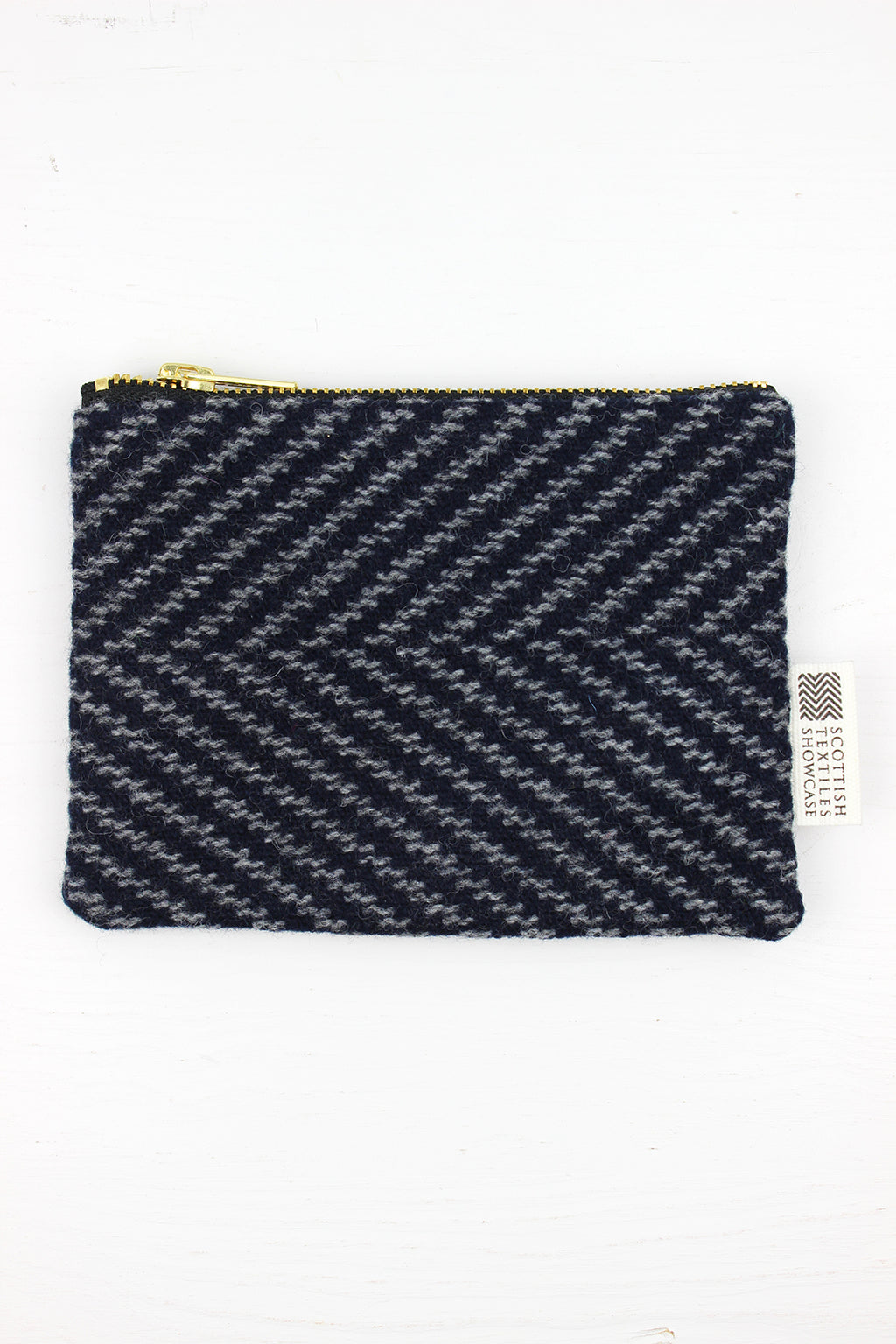 Elgin navy houndstooth coin purse