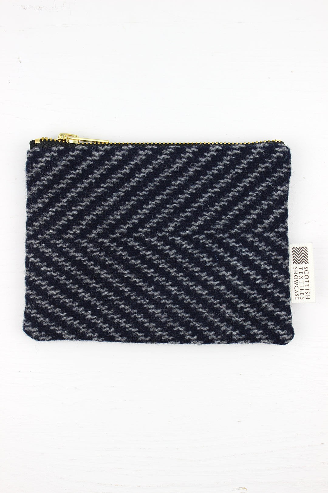 Elgin navy houndstooth coin purse