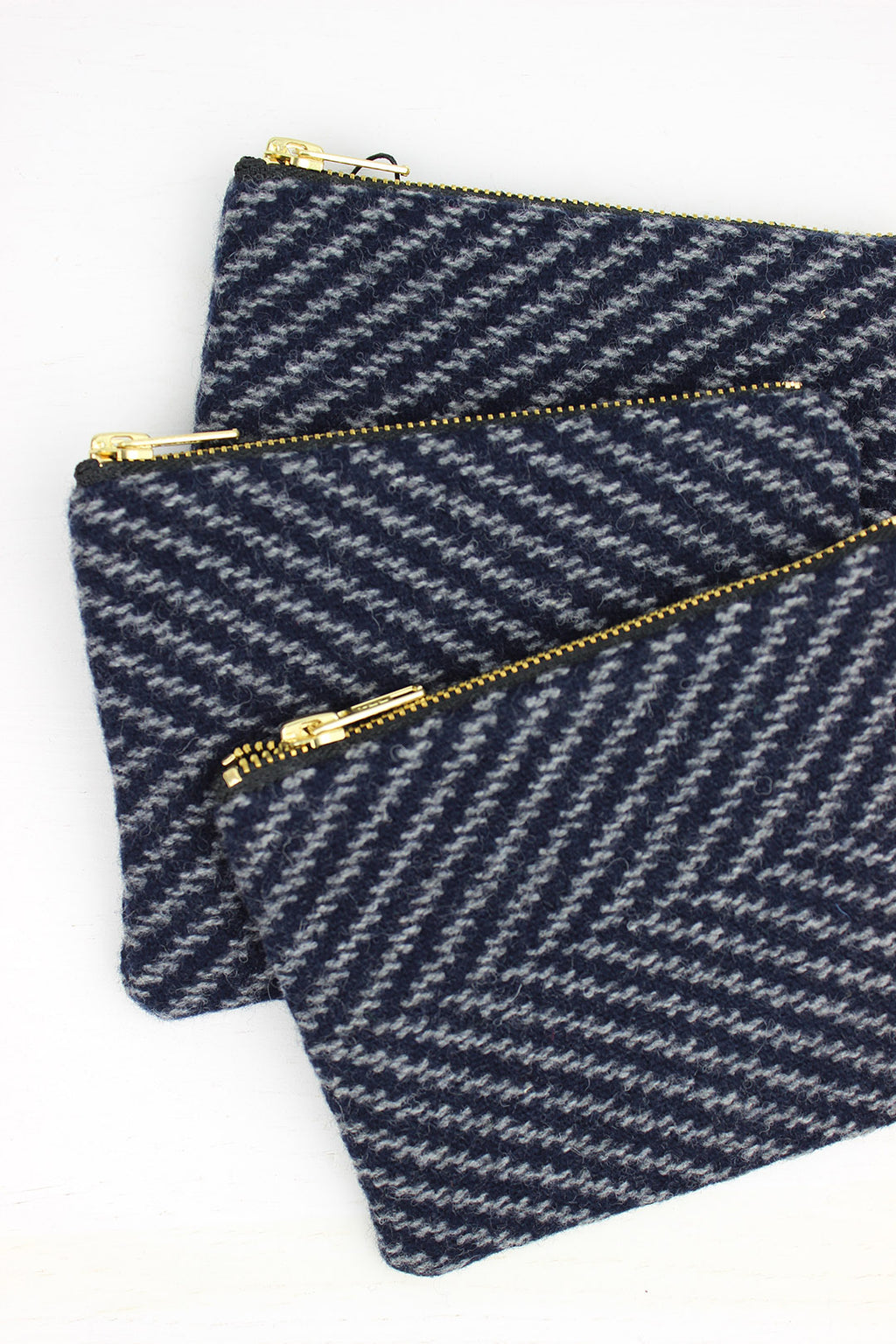 Elgin navy houndstooth coin purse