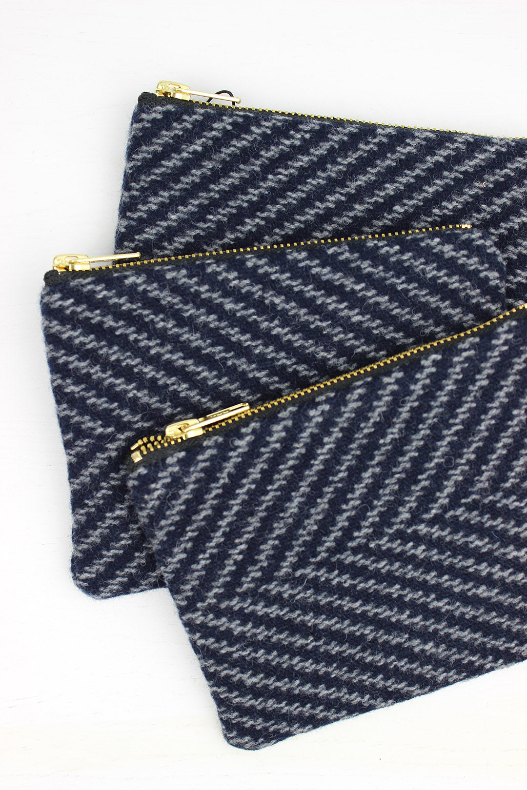 Elgin navy houndstooth coin purse