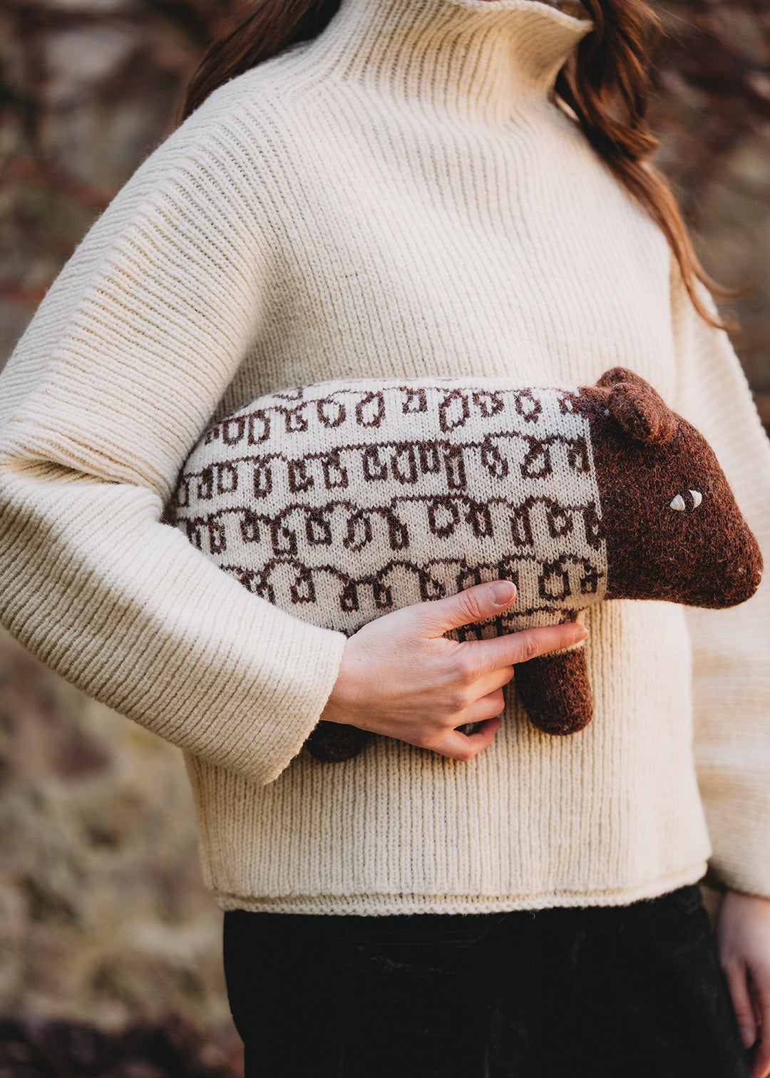 Knitted lambswool sheep. 