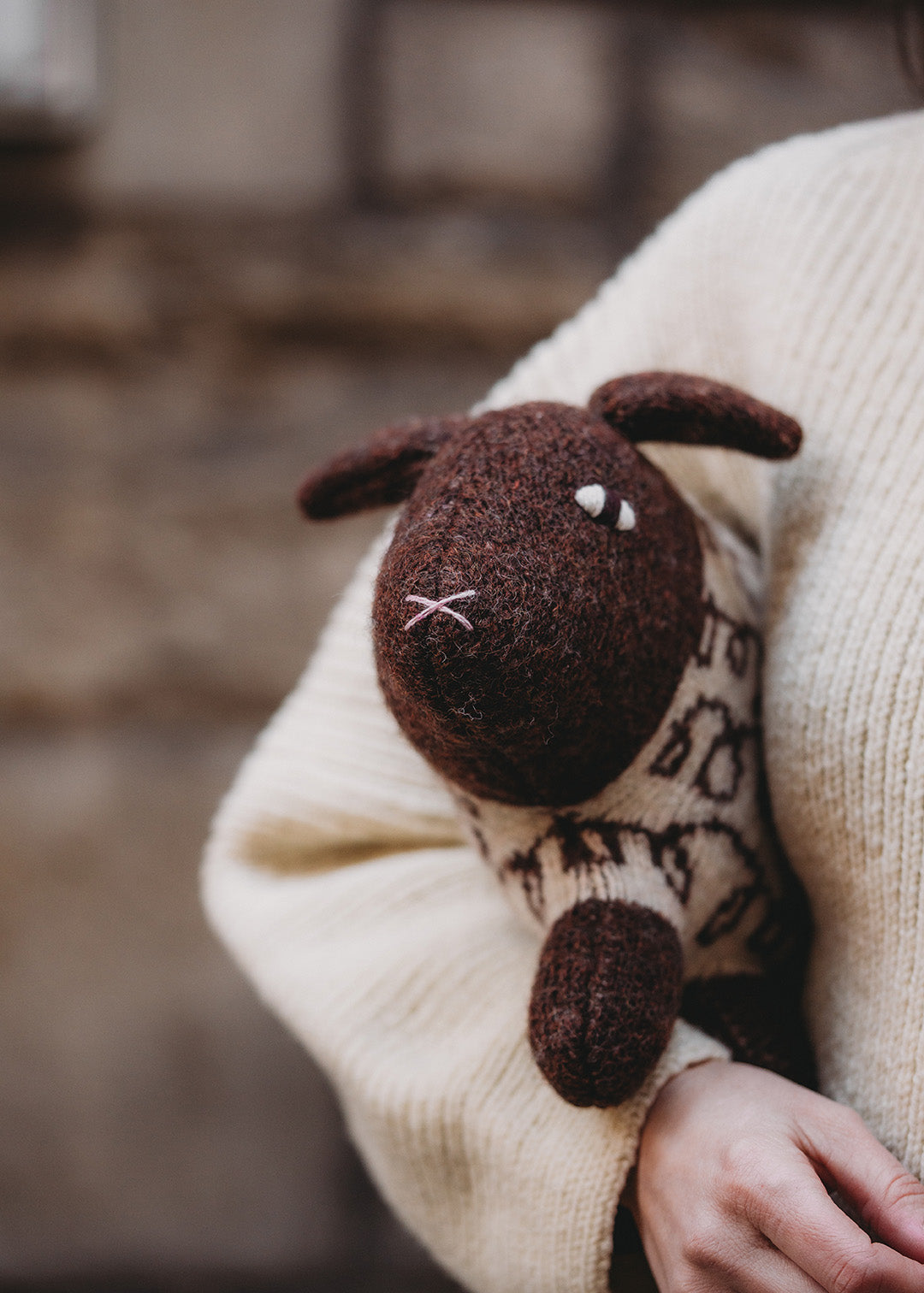 Knitted lambswool sheep. 