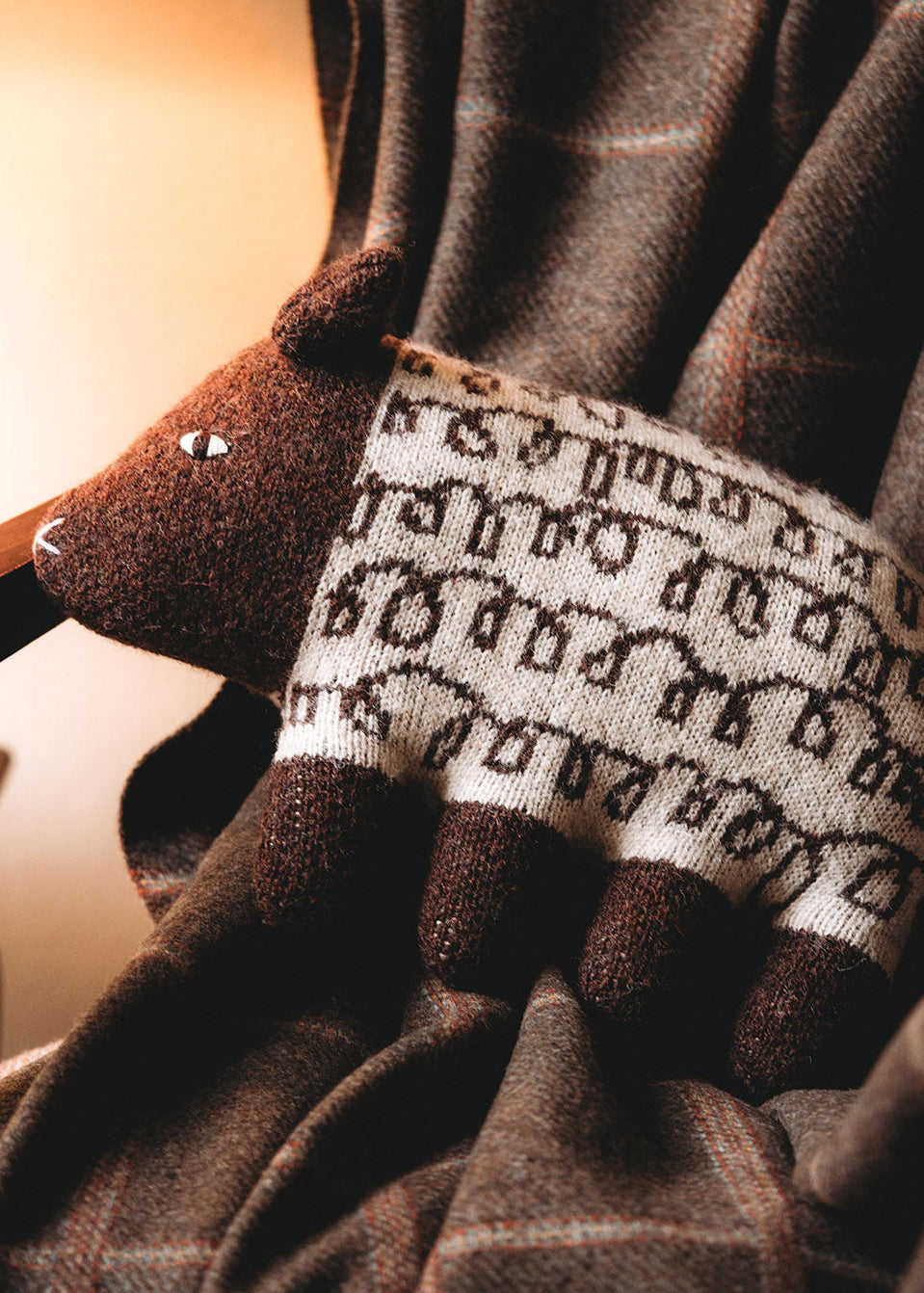 Knitted lambswool sheep. 