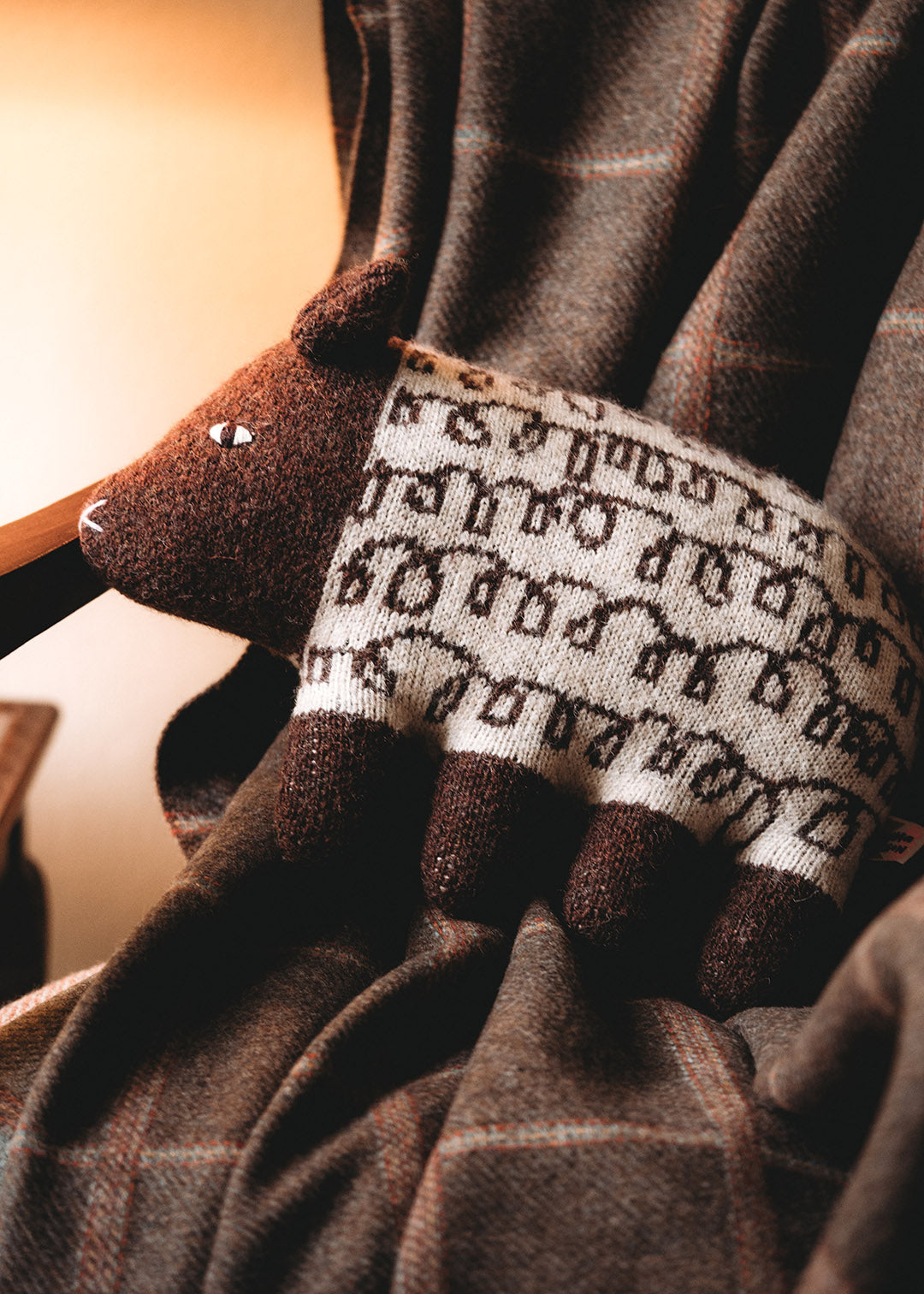 Knitted lambswool sheep. 