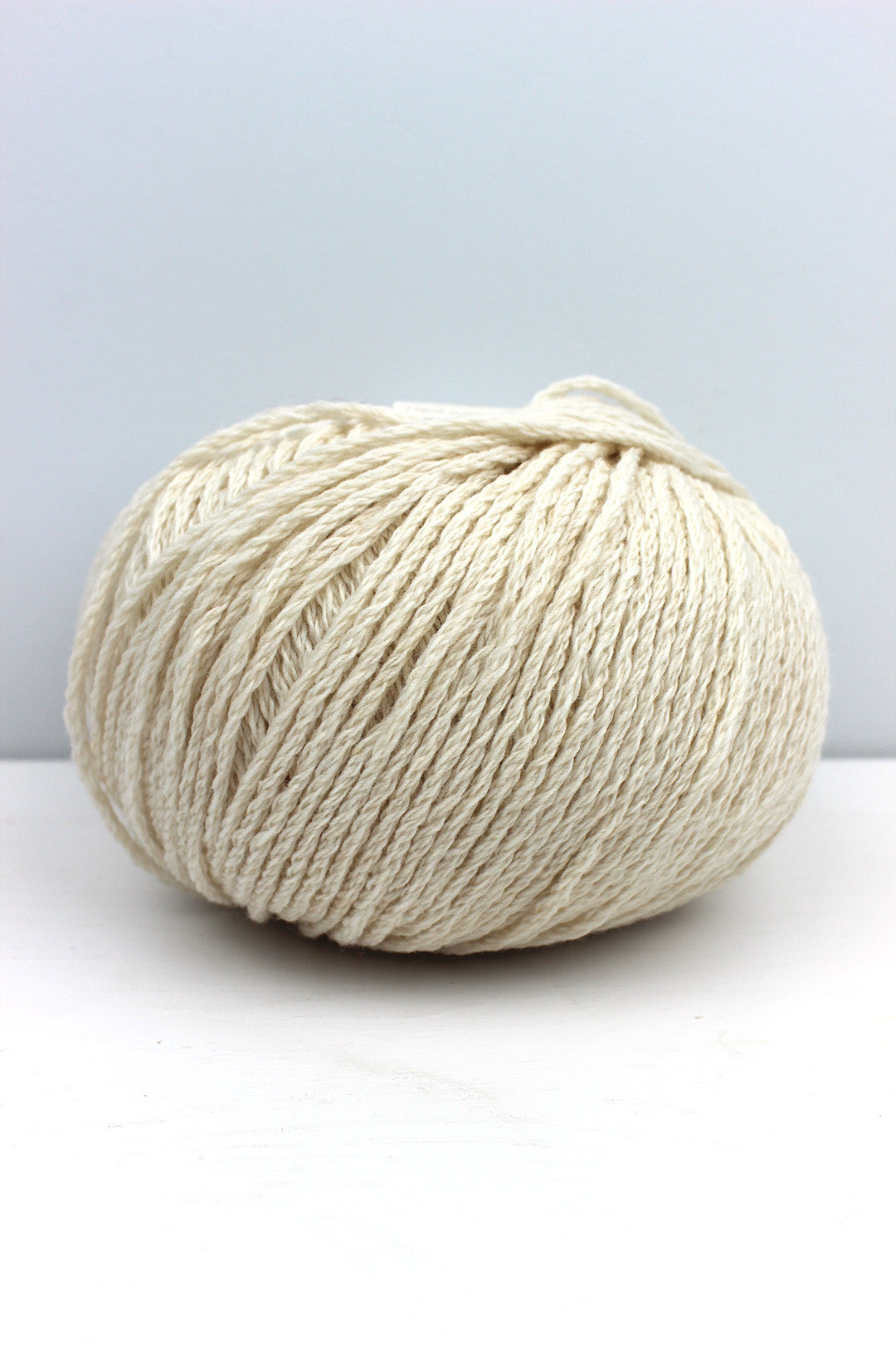 Di Gilpin aran weight yarn in creamy Crowdie colourway. Scottish Textiles Showcase