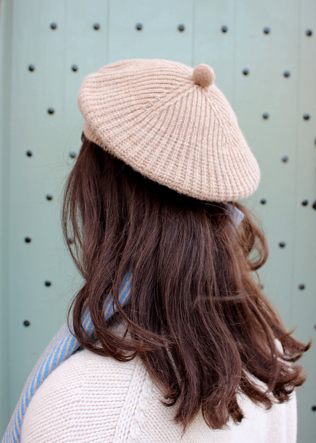 Lambswool beret with pom pom. Scottish Textiles Showcase.