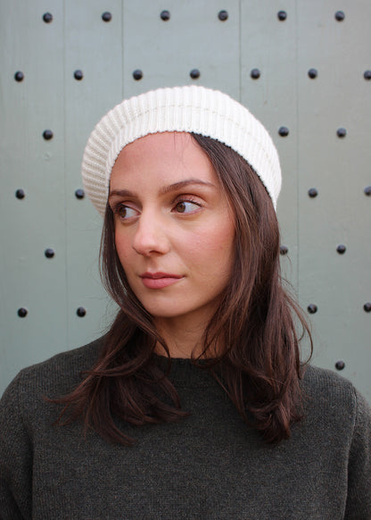 Lambswool beret with pom pom. Scottish Textiles Showcase.