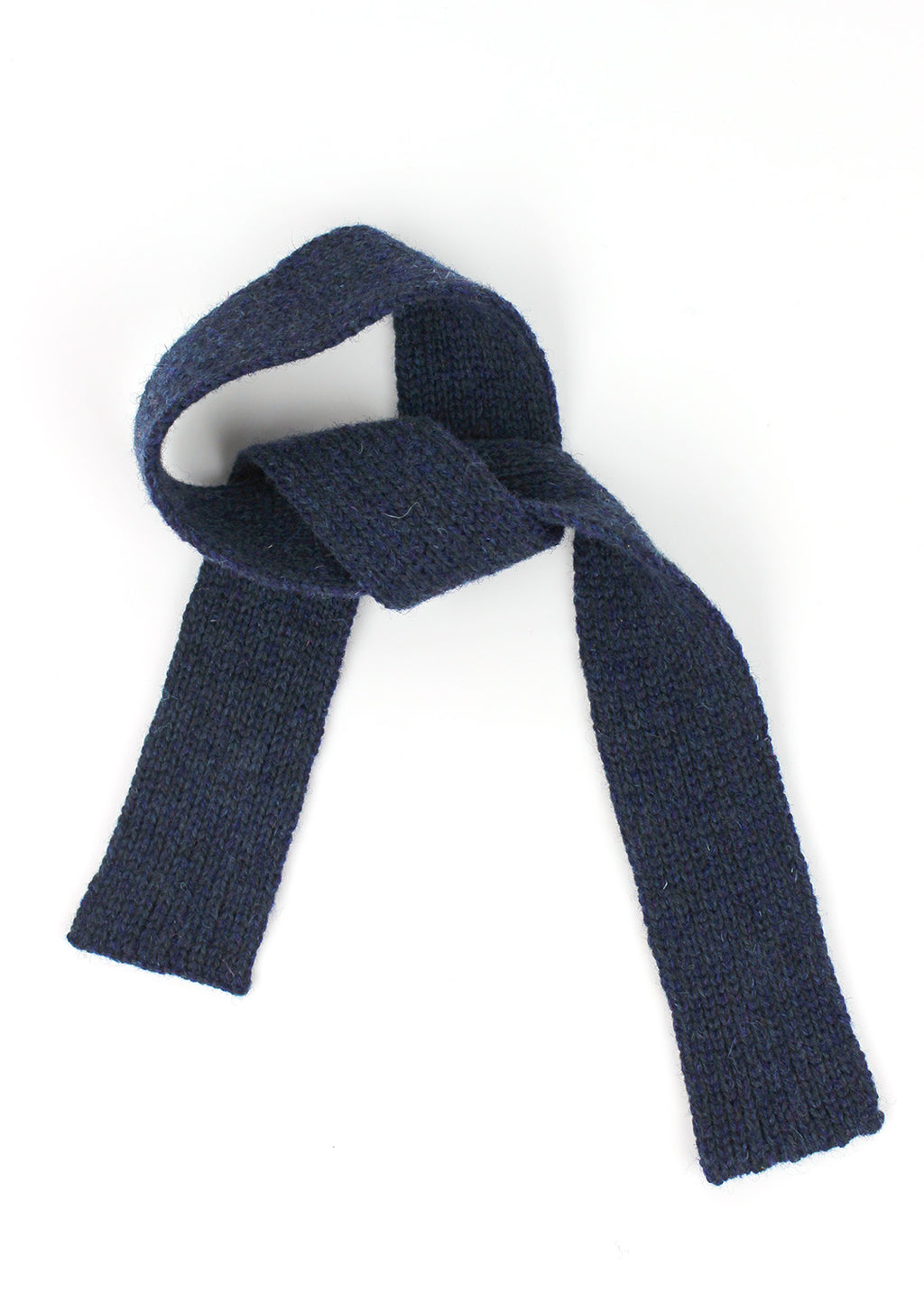 Knitted Tie Scarf Blue