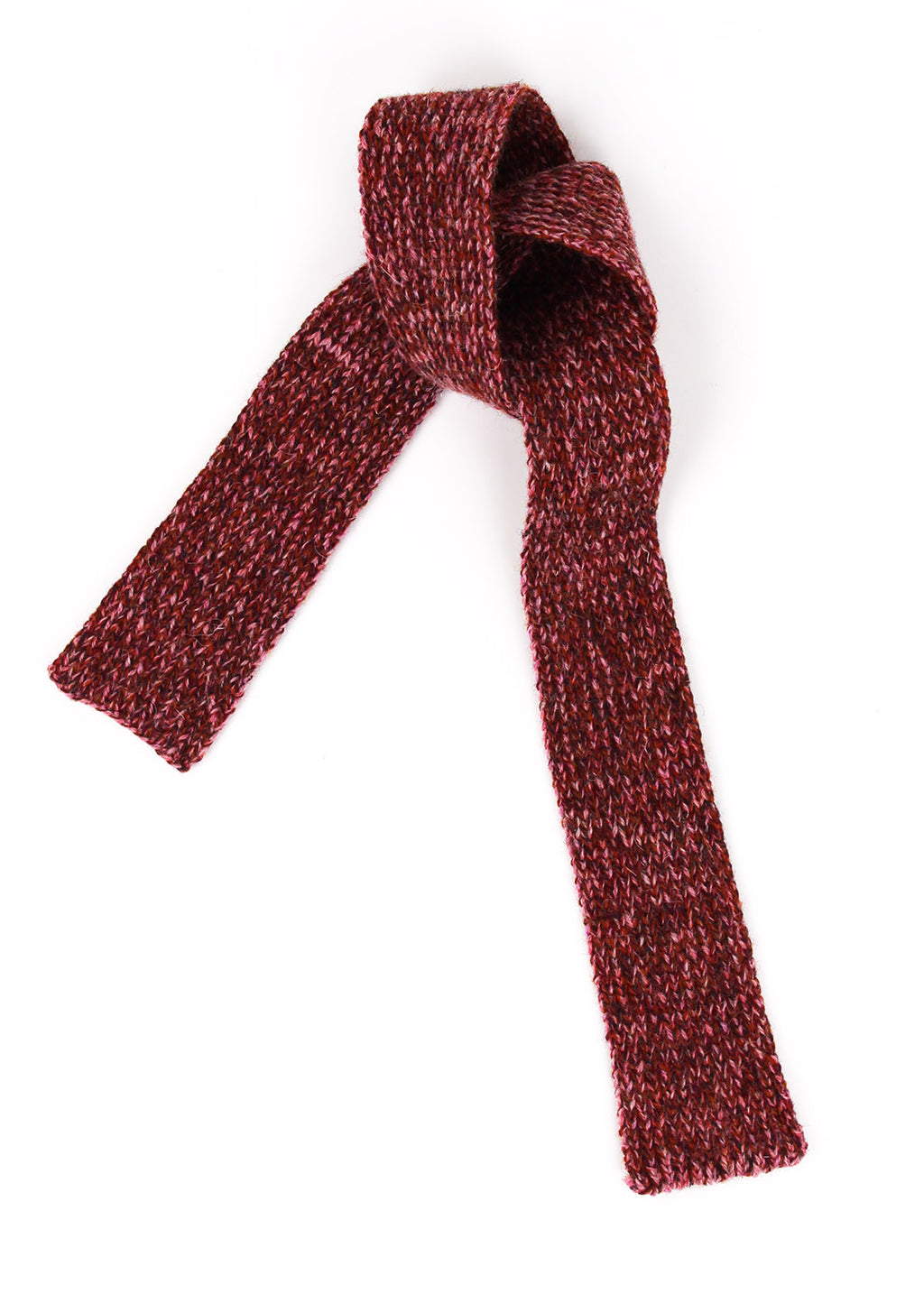 Knitted Tie Scarf Pink