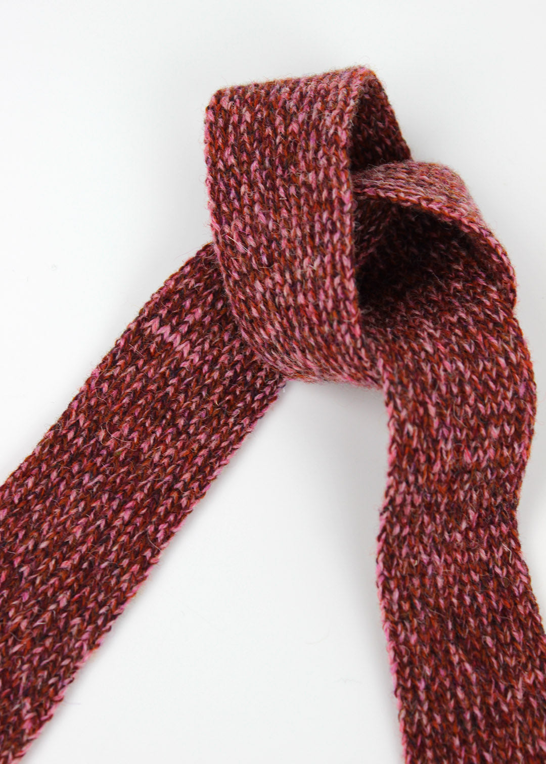 Knitted Tie Scarf Pink