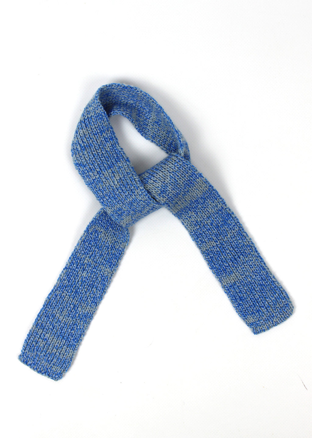 Knitted Tie Scarf Blue