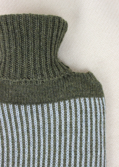 Lambswool striped hot water bottle. Scottish Textiles Showcase.