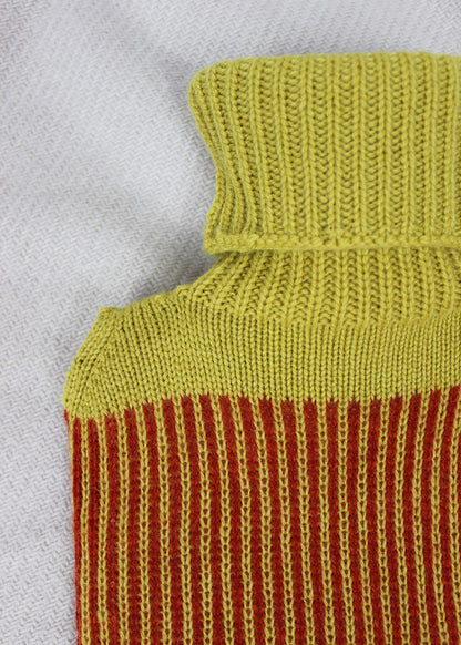 Lambswool striped hot water bottle. Scottish Textiles Showcase.