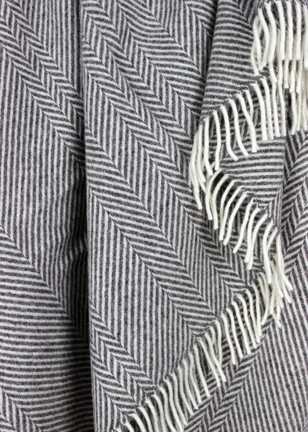 British wool jacob blanket in grey.