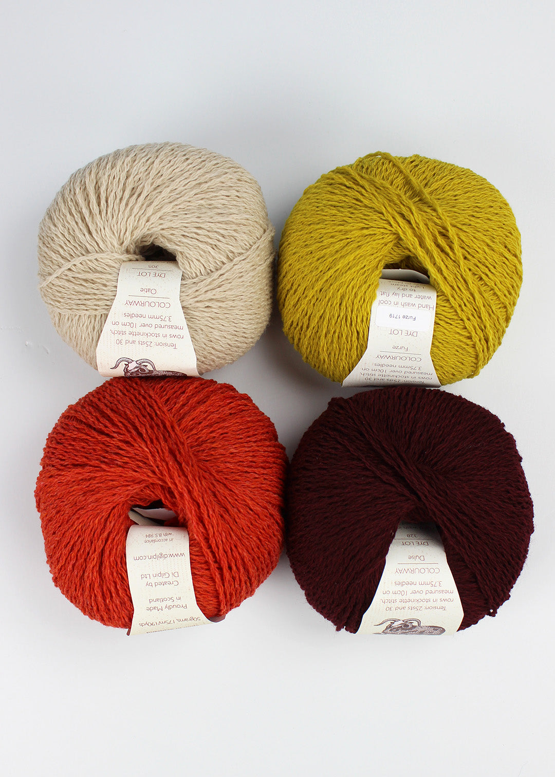 Oatie, Furze, Coral and Dulse. Scottish Textile Showcase.