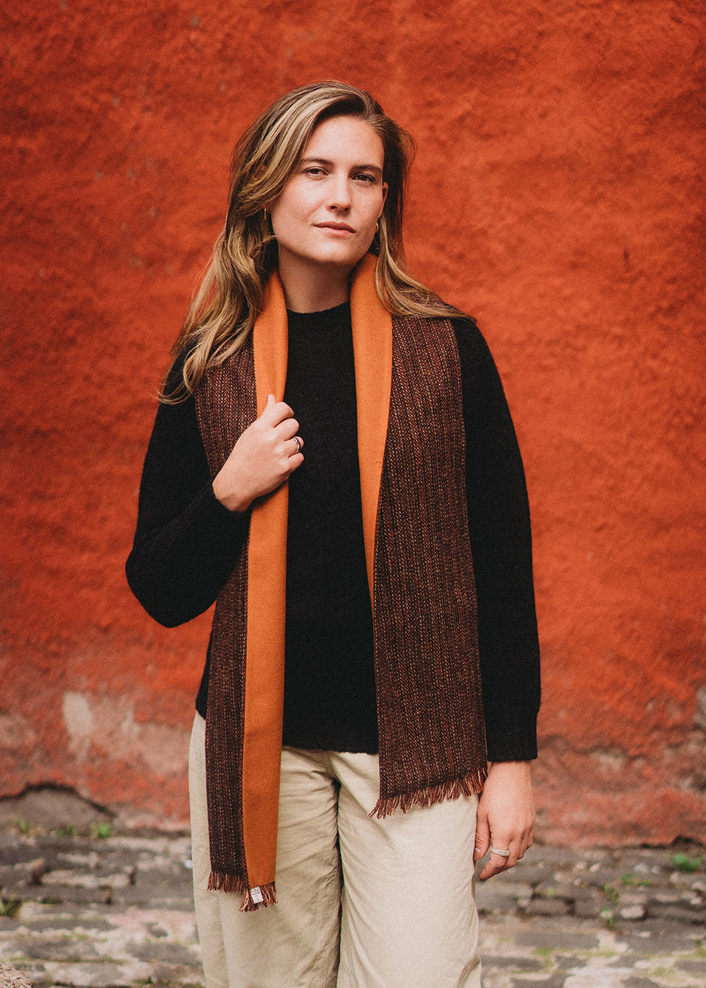 Harris Tweed Scarf Red Squirrel