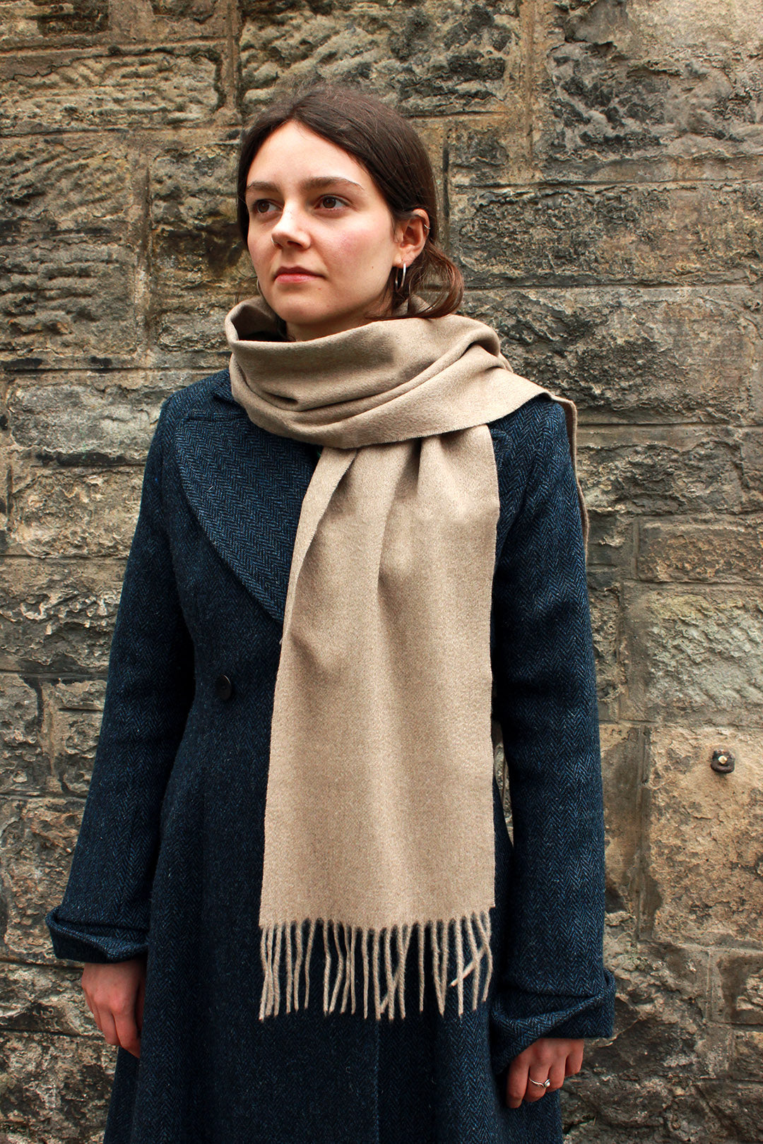 Fawn scarf 100% cashmere. Scottish Textiles Showcase