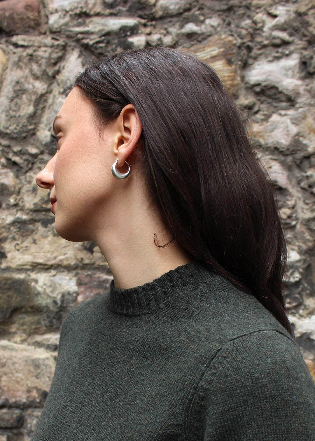 Green seaweed lambswool jumper. 