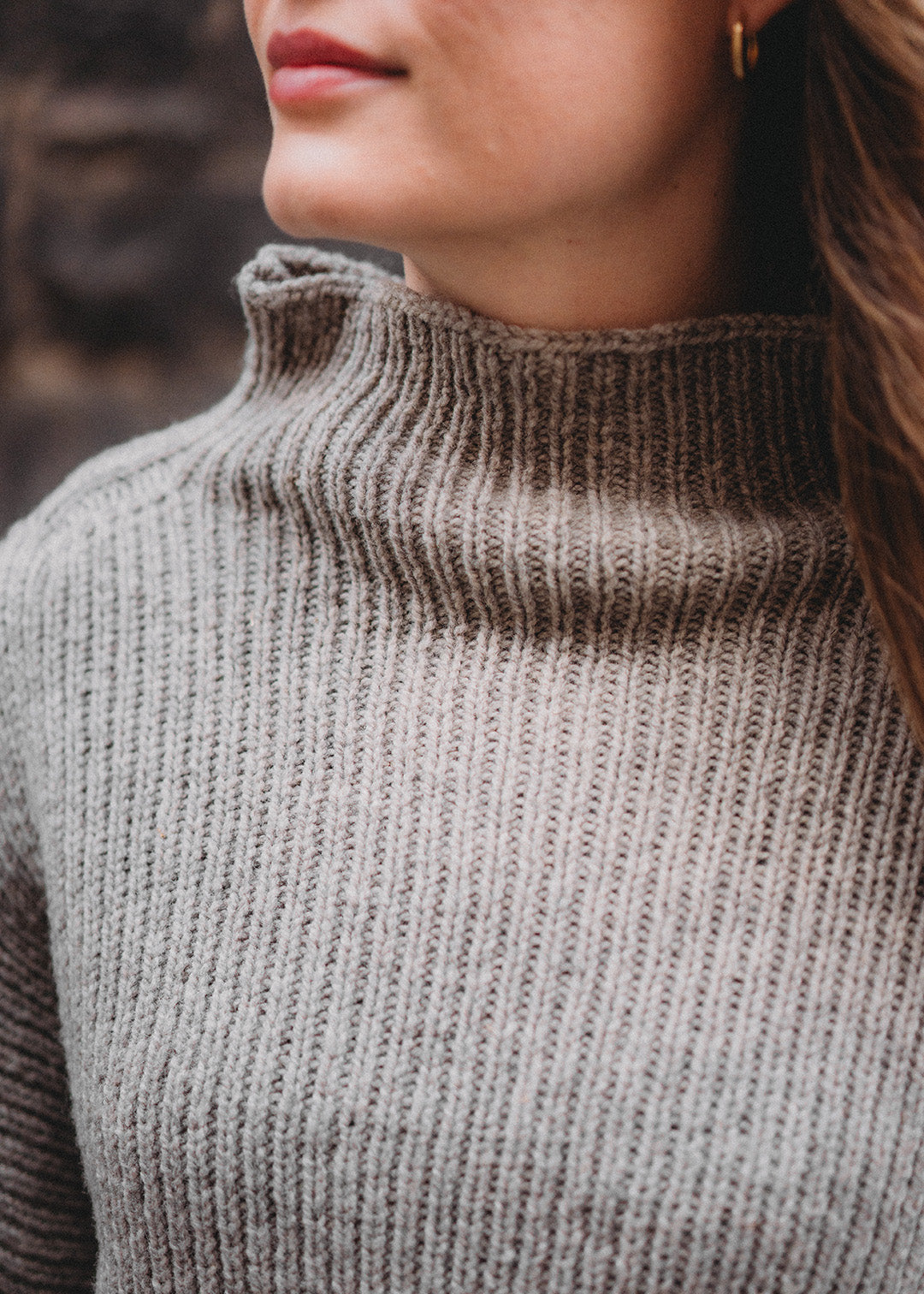 Long Bonnytoun Jumper Natural Grey