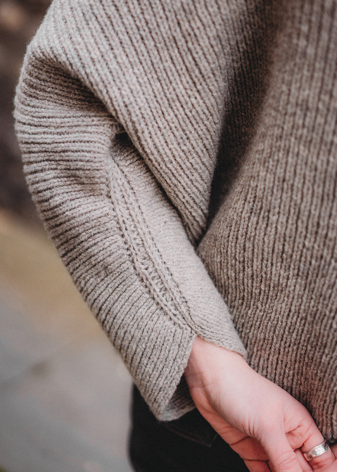 Long Bonnytoun Jumper Natural Grey