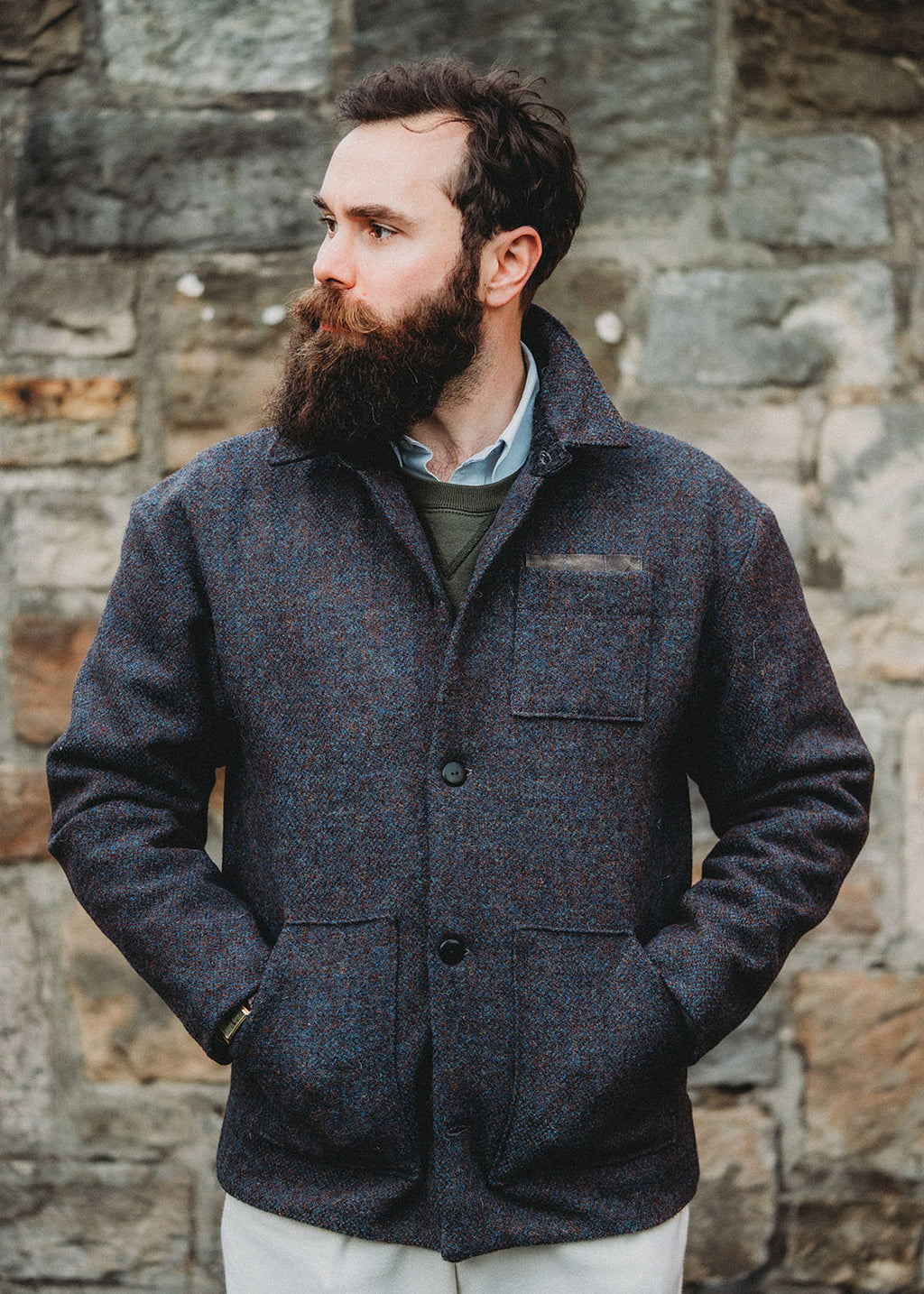 Harris Tweed Jacket Storm Purple