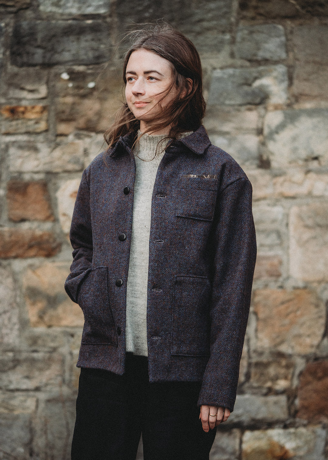 Harris Tweed Jacket Storm Purple – Scottish Textiles Showcase