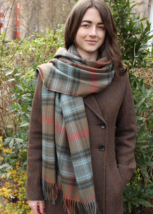 Tartan Blanket Stole Lochcarron Hunting. Scottish Textiles Showcase.