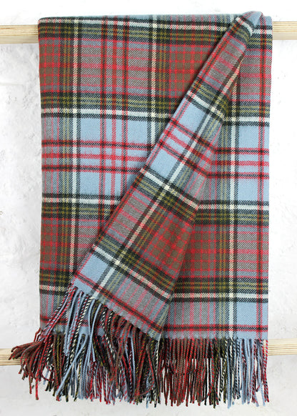 lambswool throw in the Anderson Weathered tartan