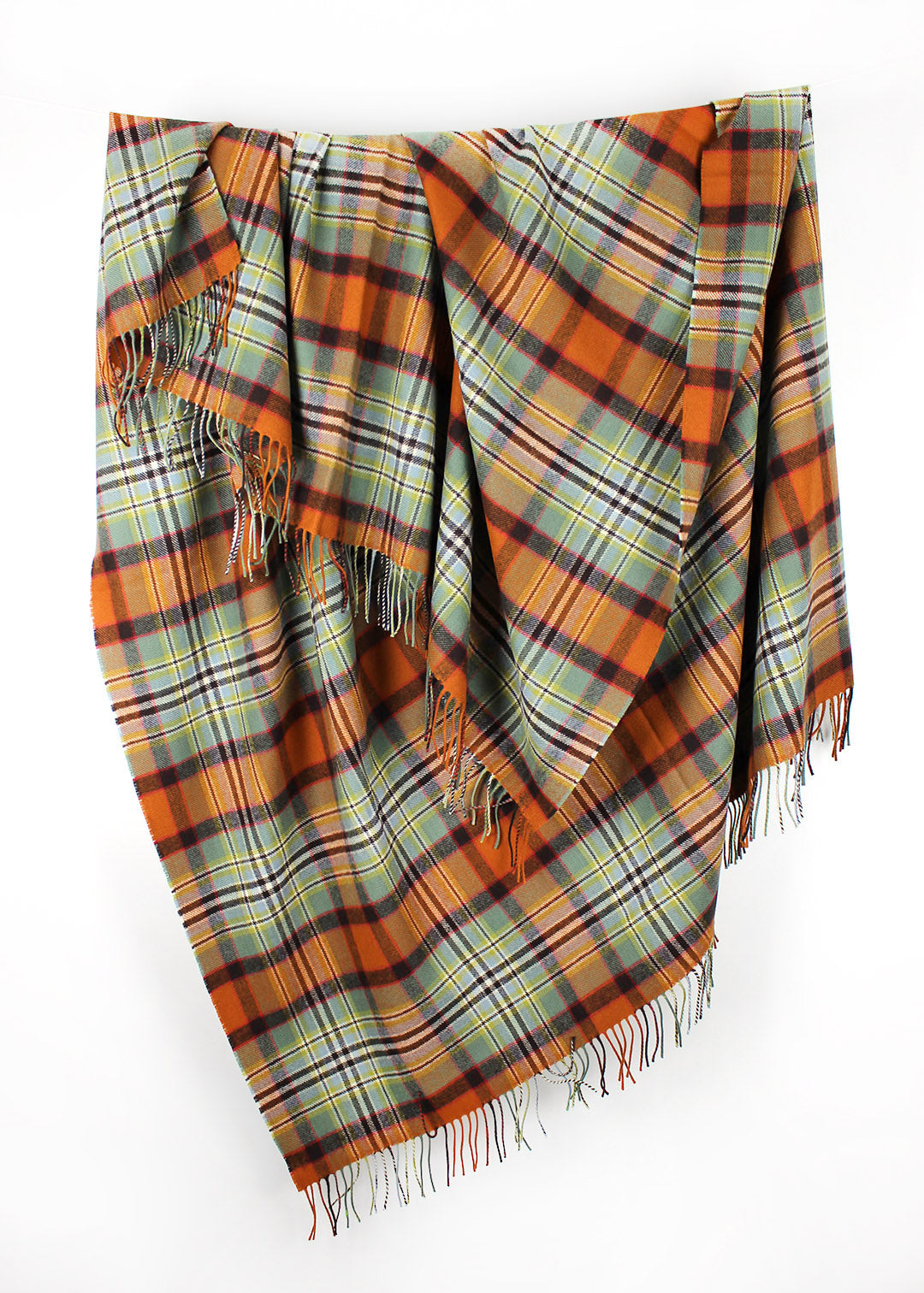 Dundee Old Weathered Tartan Lambswool Blanket