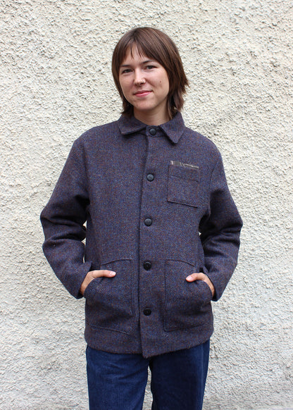 Harris Tweed jacket in storm purple.