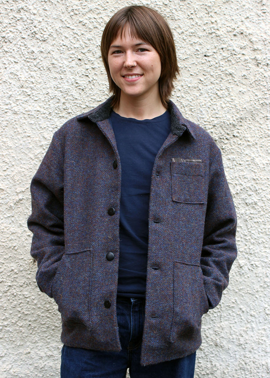 Harris Tweed jacket in storm purple.