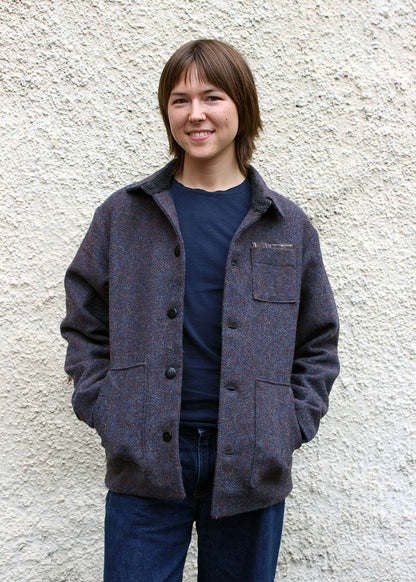 Harris Tweed jacket in storm purple.