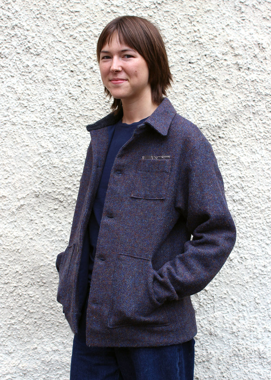 Harris Tweed jacket in storm purple.