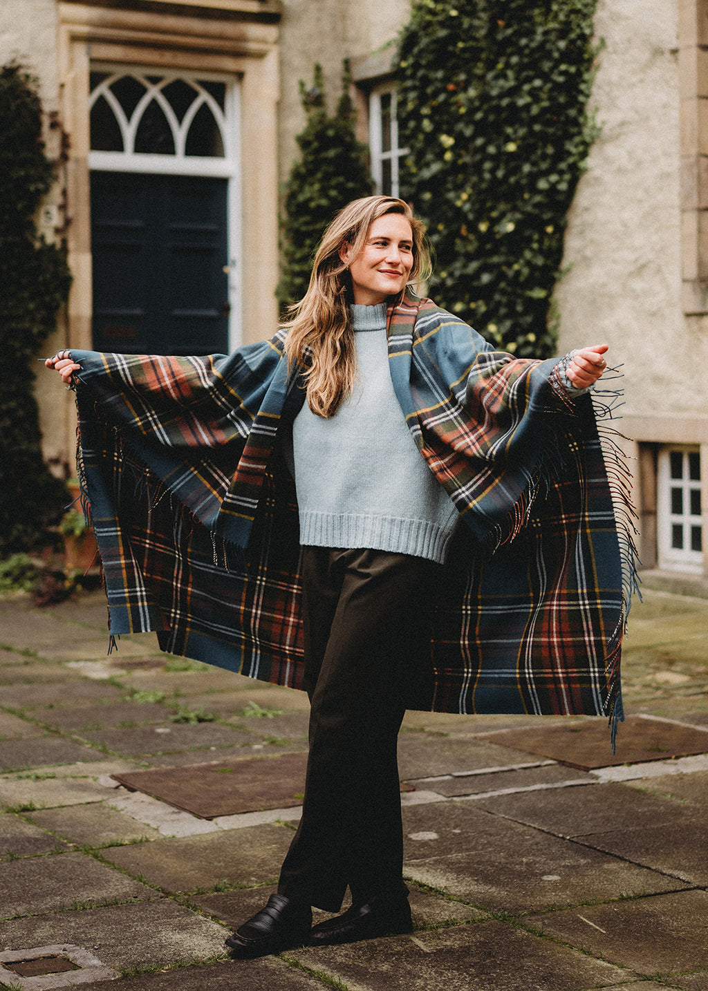 MacBeth Weathered Tartan Lambswool Blanket