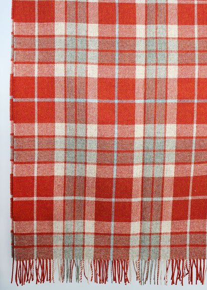 Mary Fraser Lambswool Checked Throw