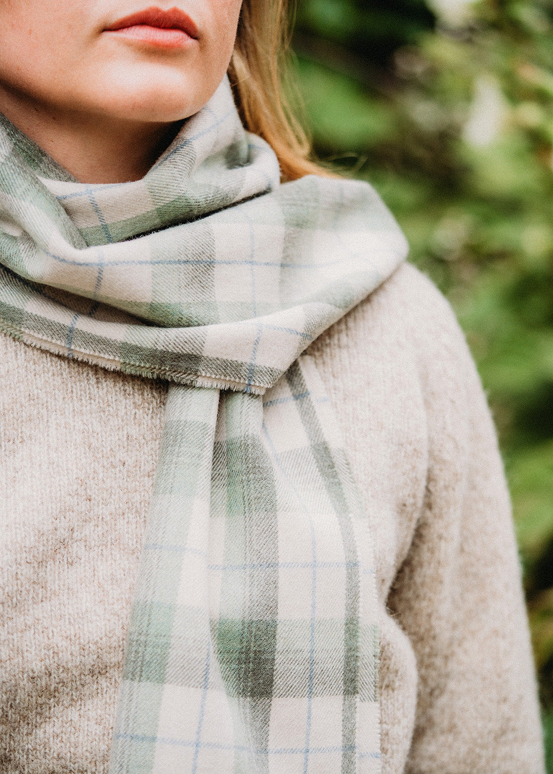 Merino Scarf Dune Check