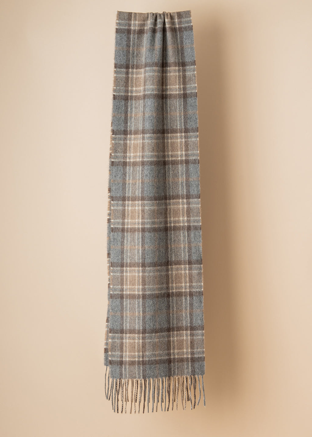 Oban cashmere scarf in mackellar tartan.